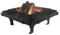 26x26 Mobile Firepit with Footrest ( Optional Square Grill or Round Grill w Crane )