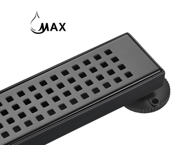Linear Shower Drain with Cover 18 Inches Matte Black in Plumbing, Sinks, Toilets & Showers