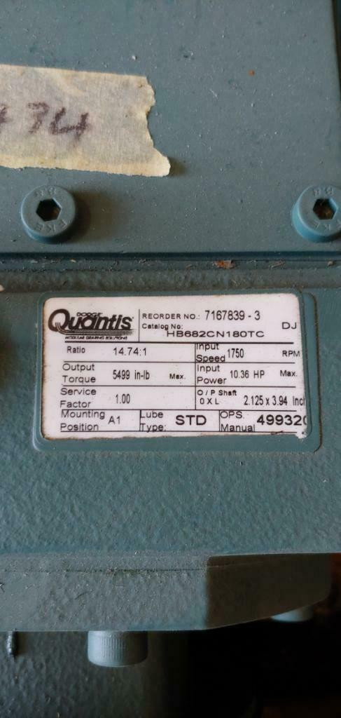 New Dodge Quantis Gear Drives HB682CN180TC, 10 HP, 15:1 Ratio, 1750 RPM Input in Other Business & Industrial - Image 2