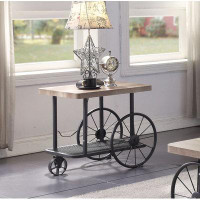 Williston Forge Wood End Table In Oak And Antique Grey Finish