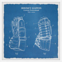 Isabelle & Max™ Cadre photo « modèle de gants de hockey », impression sur papier