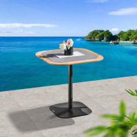 SHINYOK Patio Dining Table, Sintered Stone Table Top