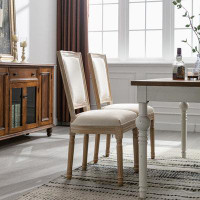 One Allium Way Abbi Dining Chair in Cream