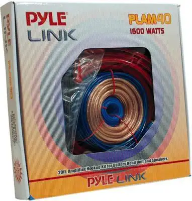 Pyle Canada Link Plam40 1600 Watt 4 Gauge Amplifier Installation Kits
