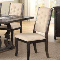 Charlton Home Lindenfield Tufted Upholstered Side Chair in Beige