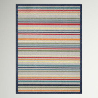Sand & Stable™ Zaire Striped Red/Blue/Yellow Indoor / Outdoor Area Rug