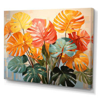 Bay Isle Home™ Orange Green Tropical Plants I On Canvas Print