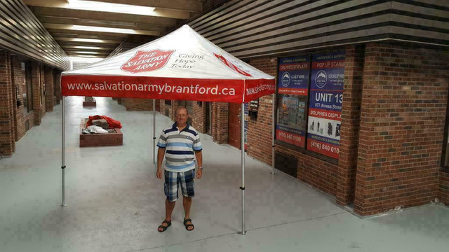 2 DAYS PRODUCTION Custom Printed Pop Up TENT Heavy Duty Frames Advertising FLAGS + Full Color Canopy Graphics Trade Show in Other Business & Industrial in Toronto (GTA) - Image 3