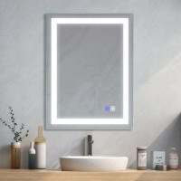 Ivy Bronx 24×32 Bathroom Mirror With Dimmable LED Light Makeup Mirror Anti-Fog