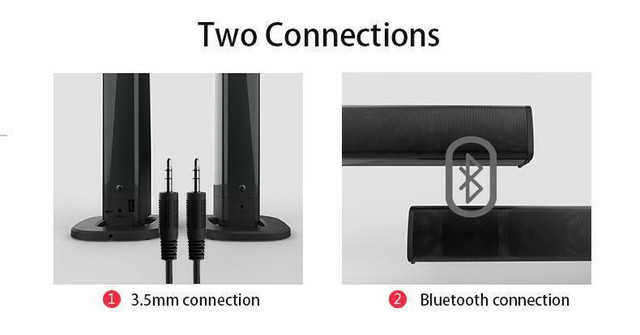 NEW BLUETOOTH SOUNDBAR DETACHABLE 2 IN 1 SURROUND SOUND BS36 in General Electronics in Alberta - Image 4