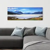 Made in Canada - Millwood Pines 'Scottish Highlands by a Beautiful Day' Acrylic Painting Print on Wrapped Canvas