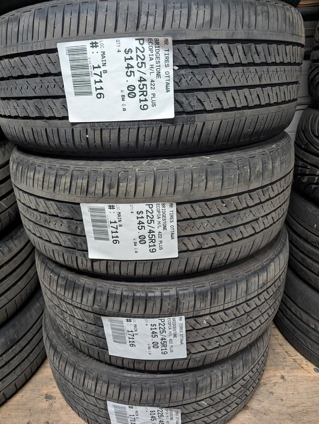 P225/45R19 225/45/19   BRIDGESTONE ECOPIA H/L 422 PLUS (all season summer tires ) TAG # 17116 in Tires & Rims in Ottawa