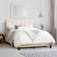 House of Hampton Brodeur Tufted Upholstered Low Profile Standard Bed