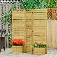 Outdoor PrivacyScreen 62.4" x 19.1" x 65.7" Natural Wood