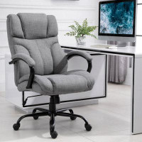 Hokku Designs Office Chair With Wide Seat, Ergonomic Executive Computer Chair With Adjustable Height, Swivel Wheels And