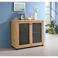Union Rustic Solid Wood 2 Doors Rectangle Access Cabinet
