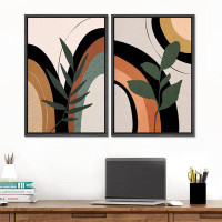 wall26 Multicolor Retro Ring Circles Forest Plants Abstract Shapes Modern Art Wall Decor Artwork Bohemian