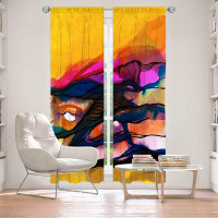 East Urban Home Lined Window Curtains 2-Panel Set For Window Size From East Urban Home® By Kathy Stanion - Abstraction X