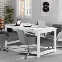 Inbox Zero Executive Desk, Large Office Computer Desk Thickened Frame, Home Office Furniture, Study, Office, Modern Simp