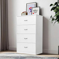 Ebern Designs 4 Drawer Wood Dressers 40.2" H x 27.6" W x 15.7" D