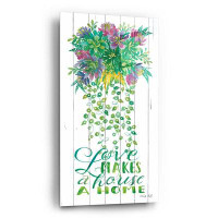 Trinx Trinx ''Love Makes A Home Hanging Plant'' By Cindy Jacobs, Acrylic Glass Wall Art