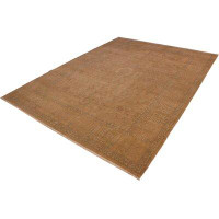 Isabelline Roby Oriental Handmade Hand-Knotted Rectangle 9'2" x 12'2" Wool Area Rug in Brown