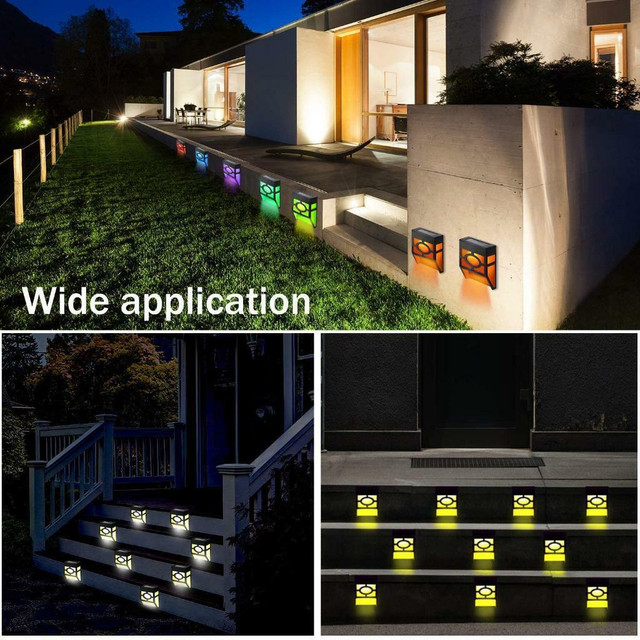 NEW 4 PACK RGB LED DECK POST SOLAR RGB LIGHT 1119855 in Outdoor Lighting in Manitoba - Image 3