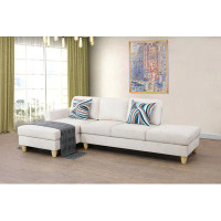 Ebern Designs 101.5" Wide Microfiber Sofa & Chaise