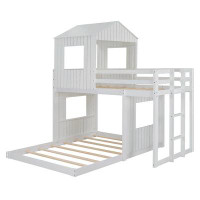 Harper Orchard Wooden Twin Over Full Bunk Bed