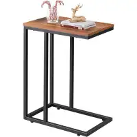 17 Stories 17 Storeys Side Table, C Shaped End Table For Couch, Sofa And Bed, Large Desktop C Table For Living Room, Bed