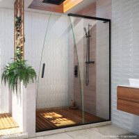 10mm Crest 58-60 in. W x 76 in. H Clear or Smoke Gray Glass Frameless Sliding Shower Door in 4 Finishes  DLG