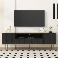 Mercer41 TV Stand with Shelf,Drawers and Cabinets for 70+ Inch TV