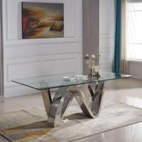 Rectangular Glass Top Center Table in Chatham