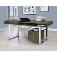 Ivy Bronx 4-drawer Writing Desk Weathered Grey