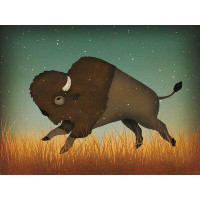 Made in Canada - Clicart Bison by Ryan Fowler - Print on Canvas