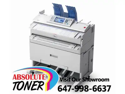 $145Month Low Count Ricoh Aficio MP W3601 36-Inch Monochrome Wide Format Printer With Built-In Color Scanning