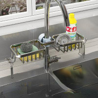 Captive Gala Kitchen Faucet Storage Rack Sink Washing Dish Metal Anti-Corrosion Sponge Holder