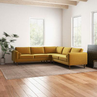 Mercer41 Fordham Symmetrical Corner Sofa (Dark Grey Fabric)