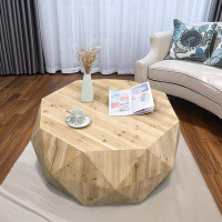 Millwood Pines 38"Three-Dimensional Embossed Retro Style Coffee Table