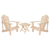 Rosecliff Heights Brently Outdoor Adirondack Chair and Side Table Set