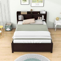 Wildon Home® Halvorsen Full Size Wood Platform Bed with Twin Size Trundle and Storage