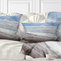 Made in Canada - East Urban Home Beach Winter Mountains in Caucasus Lumbar Pillow