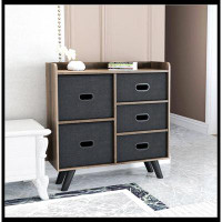 NTYUNRR Dresser Organizer Cabinet With 5 Easy Pull Fabric Drawers