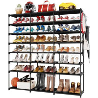 Kitsure Kitsure Shoe Organizer - 8-tier Large Shoe Rack For Closet Holds Up To 48 Pairs Shoes & Boots, Multipurpose Shoe