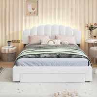 Latitude Run® Upholstered Platform Bed With Drawer