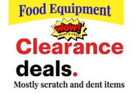Food equipment clearance items - brand new scratch and dent