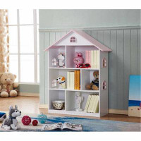 Isabelle & Max™ Dollhouse Bookcase With Pink Roof