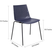 Hline Living Armless Stackable Chair