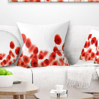 Made in Canada - East Urban Home Floral Lovely Poppy Flowers Throw Pillow