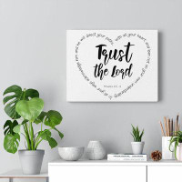 Trinx Scripture Canvas Trust The Lord Proverbs 3:5 - 8 Christian Wall Art Bible Verse Print Ready To Hang-3432757